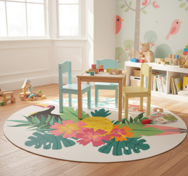Tapete vinílico de animais com design de pássaros tropicais - TenStickers