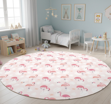 Tapete vinílico de animais com motivos de flamingo rosa - TenStickers