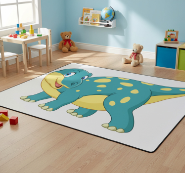 Tapete vinílico de animais dinossauro animado alegre - TenStickers