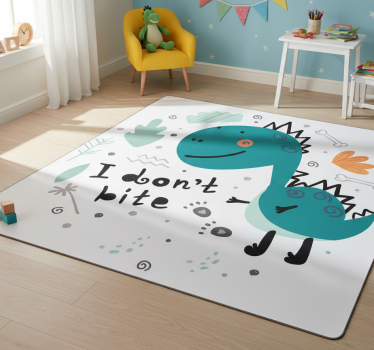 Tapete vinílico de animais dinossauro cartoon amigável - TenStickers