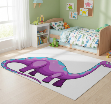 Tapete vinílico de animais dinossauro roxo brincalhão - TenStickers