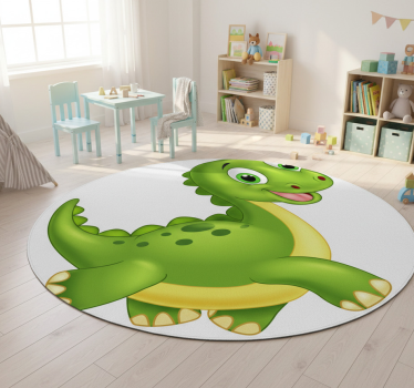 Tapete vinílico de animais dinossauro verde fofo - TenStickers