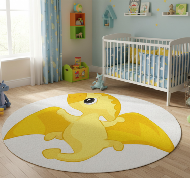 Tapete vinílico de animais dragão amarelo alegre - TenStickers