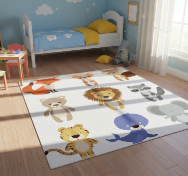 Tapete vinílico de animais para decoração - TenStickers