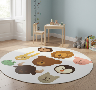 Tapete vinílico de animais criaturas felizes - TenStickers