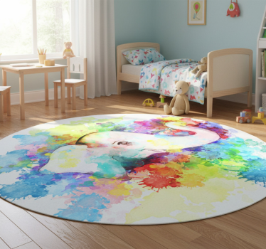 Tapete vinílico de animais elefante colorido splash - TenStickers