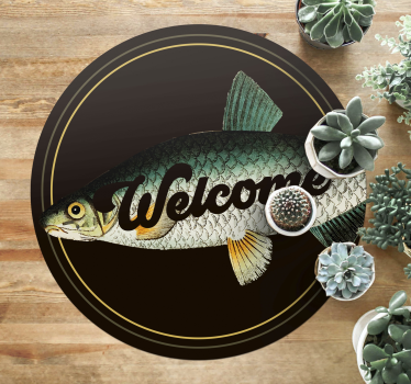 Tapete vinílico de animais entrada de peixes de boas-vindas - TenStickers