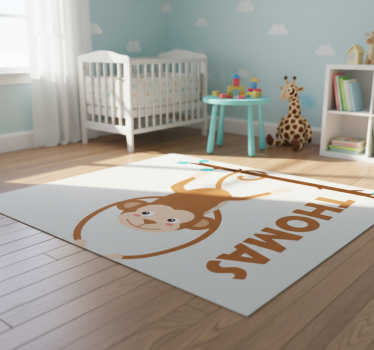 Tapete vinílico de animais estilo macaco divertido - TenStickers