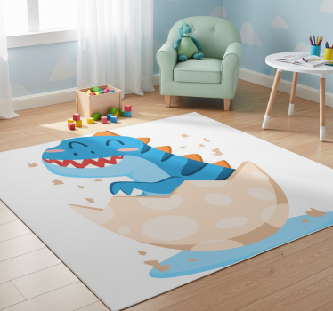 Tapete vinílico de animais filhote de dinossauro feliz - TenStickers