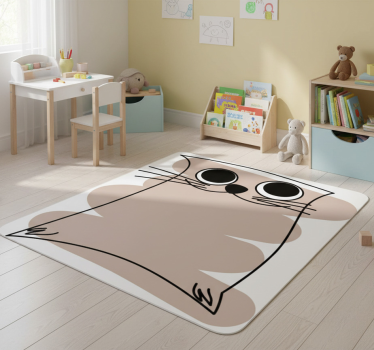 Tapete vinílico de animais gato pintado de marrom - TenStickers