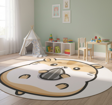 Tapete vinílico de animais gráfico de hamster fofo - TenStickers