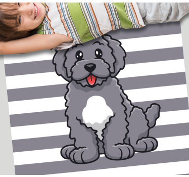 Tapete vinílico de animais ilustração de cachorro fofo - TenStickers