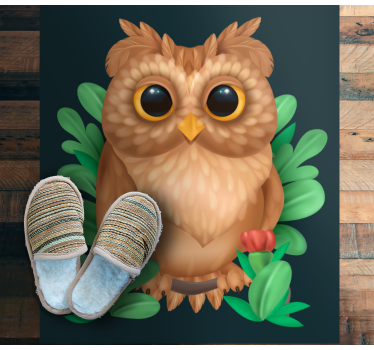 Tapete vinílico de animais ilustração de coruja fofa - TenStickers