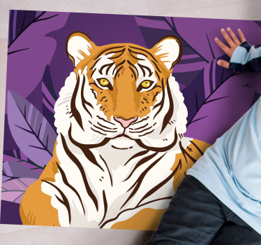 Tapete vinílico animais ilustração de tigre - TenStickers