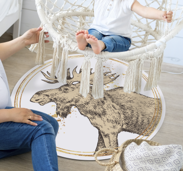 Tapete vinílico de animais ilustração majestosa de alce - TenStickers