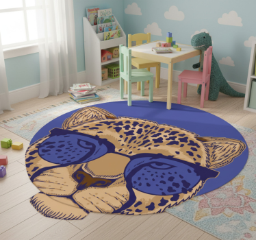Tapete vinílico de animais leopardo de Óculos - TenStickers