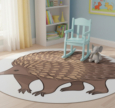 Tapete vinílico de animais ouriço amigável - TenStickers