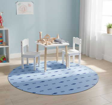 Tapete vinílico de animais com padrão de peixes minimalista - TenStickers