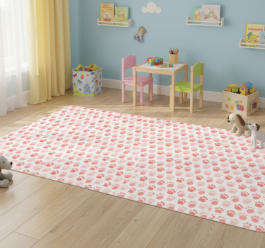 Tapete vinílico de animais com pegadas de cachorro - TenStickers