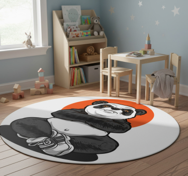 Tapete vinílico de animais panda abraçando a calma - TenStickers