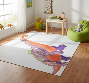 Tapete vinílico de animais personagem dino colorido - TenStickers