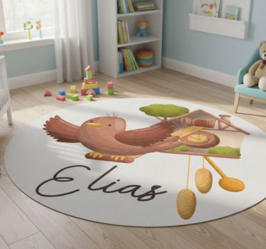 Tapete vinílico de animais relógio cuco personalizável - TenStickers