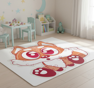 Tapete vinílico de animais raposa anime fofa - TenStickers