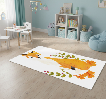 Tapete vinílico de animais raposa em aquarela - TenStickers