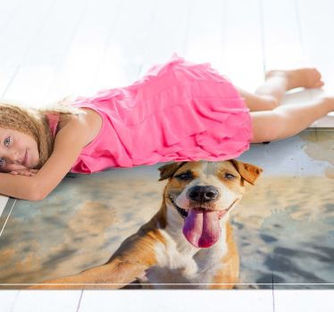 Tapete vinílico de animais retrato canino sorridente - TenStickers