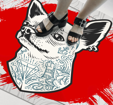 Tapete vinílico de animais retrato de cachorro chihuahua - TenStickers