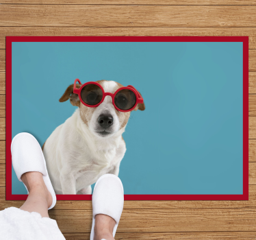 Tapete vinílico de animais retrato de cachorro chique - TenStickers