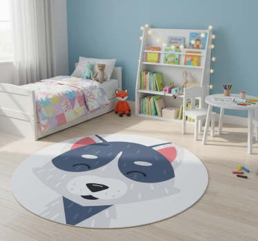 Tapete vinílico de animais rosto de animal feliz - TenStickers