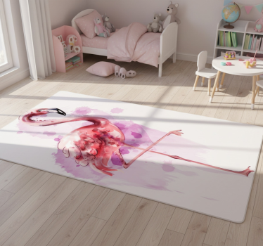 Tapete vinílico de animais silhueta elegante de flamingo - TenStickers
