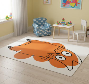 Tapete vinílico de animais silhueta laranja original - TenStickers