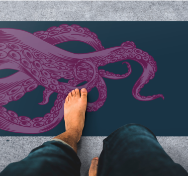 Tapete vinílico de animais sobreposição de enfeite de polvo - TenStickers
