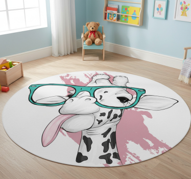 Tapete vinílico de animais splash de girafa - TenStickers