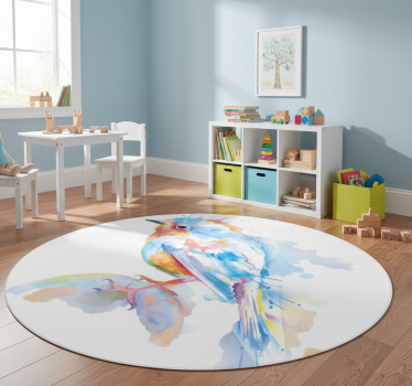 Tapete vinílico de animais splash de pássaros - TenStickers