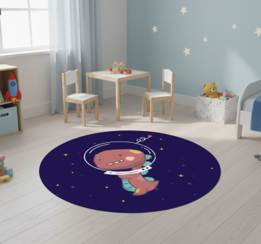 Tapete vinílico de animais t-rex espacial - TenStickers