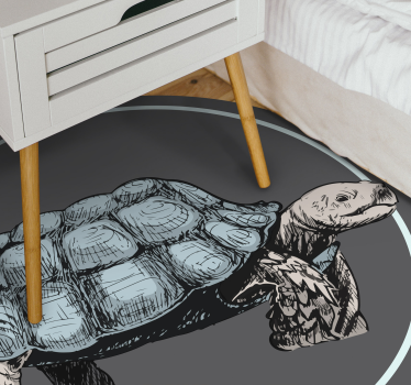 Tapete vinílico de animais tartaruga ilustrada - TenStickers