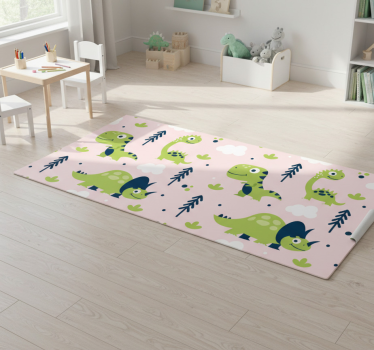 Tapete vinílico de animais tema dinossauro divertido - TenStickers