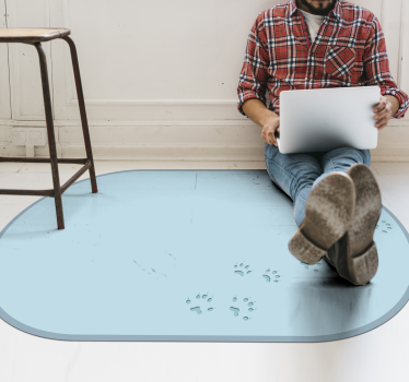 Tapete vinílico de animais trilhas de pegadas - TenStickers