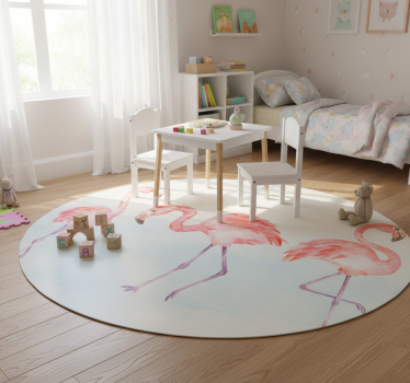 Tapete vinílico de animais trio de flamingos elegantes - TenStickers