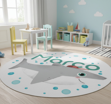 Tapete vinílico de animais tubarão brincalhão - TenStickers