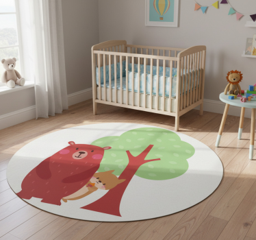 Tapete vinílico de animais urso brincalhão - TenStickers