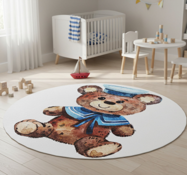 Tapete vinílico de animais urso marinheiro - TenStickers