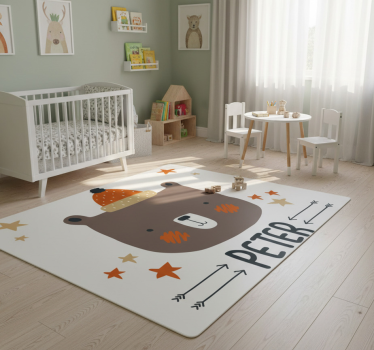 Tapete vinílico de animais urso nórdico personalizado - TenStickers
