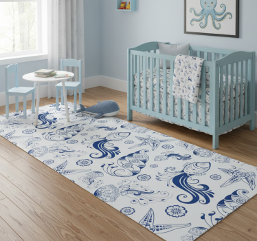 Tapete vinílico de animais vida marinha ornamental - TenStickers