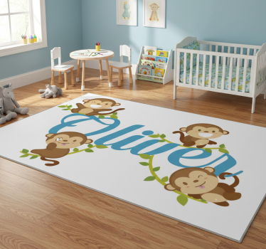 Tapete vinílico de animais vinil infantil de macacos - TenStickers