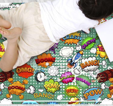 Tapete vinílico juvenil efeitos de áudio cômicos - TenStickers