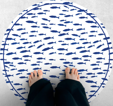 Tapete vinílico estampa de animal cardume de peixes - TenStickers
